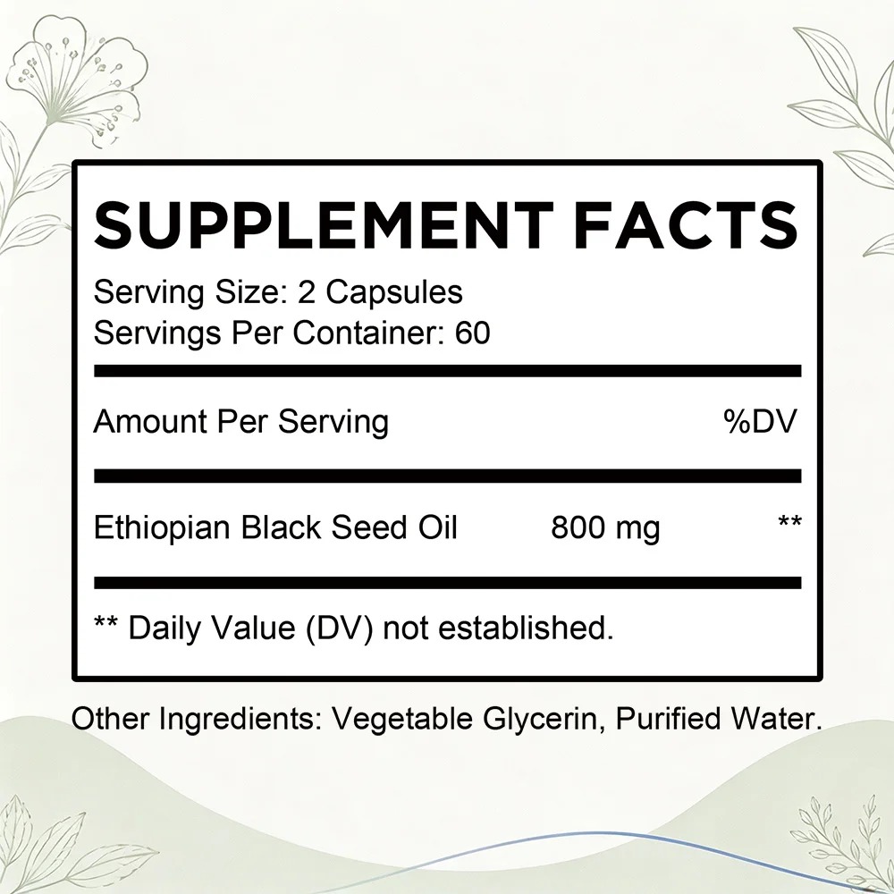 エチオピア産ブラックシードオイルソフトジェル120カウント天 - Herbal Supplement のレビューと価格