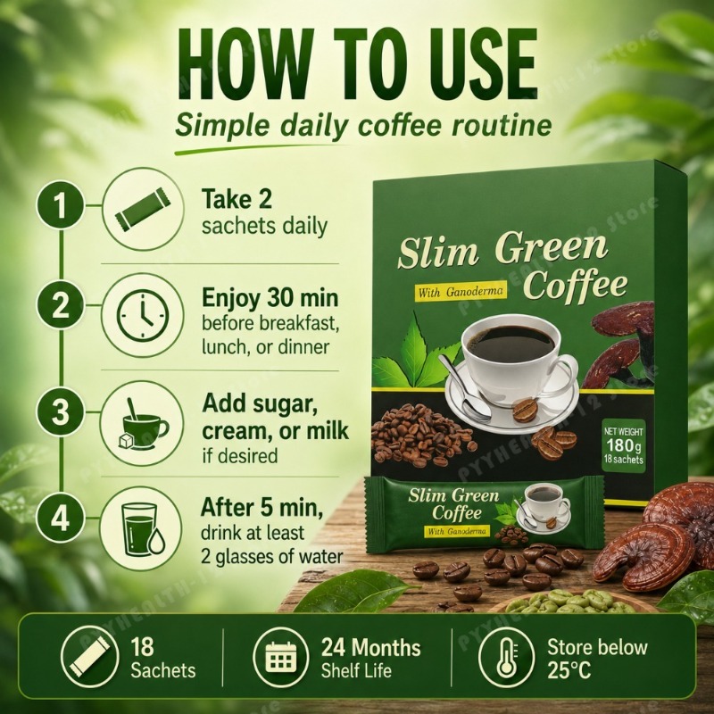 スリムグリーンコーヒー、霊芝緑茶エキス、L-カルニチン、ガル - Chamomile Tea のレビューと価格