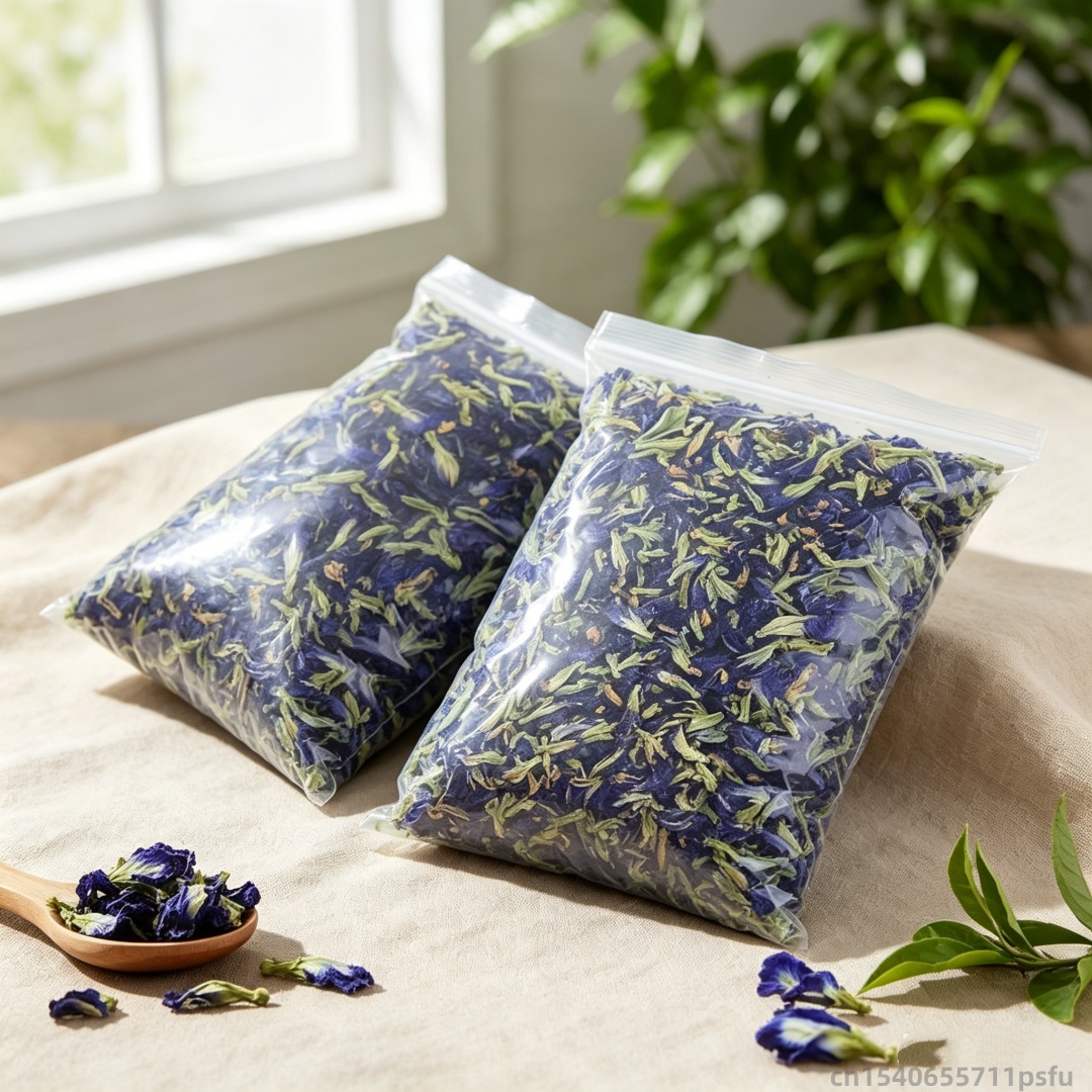 天然蝶蘭ドライフラワーブルーバタフライピーの花美容石鹸ウェデ - Dried Herbs のレビューと価格